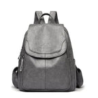 Anti-Theft Leather Backpack – Secure Travel Laptop Bag