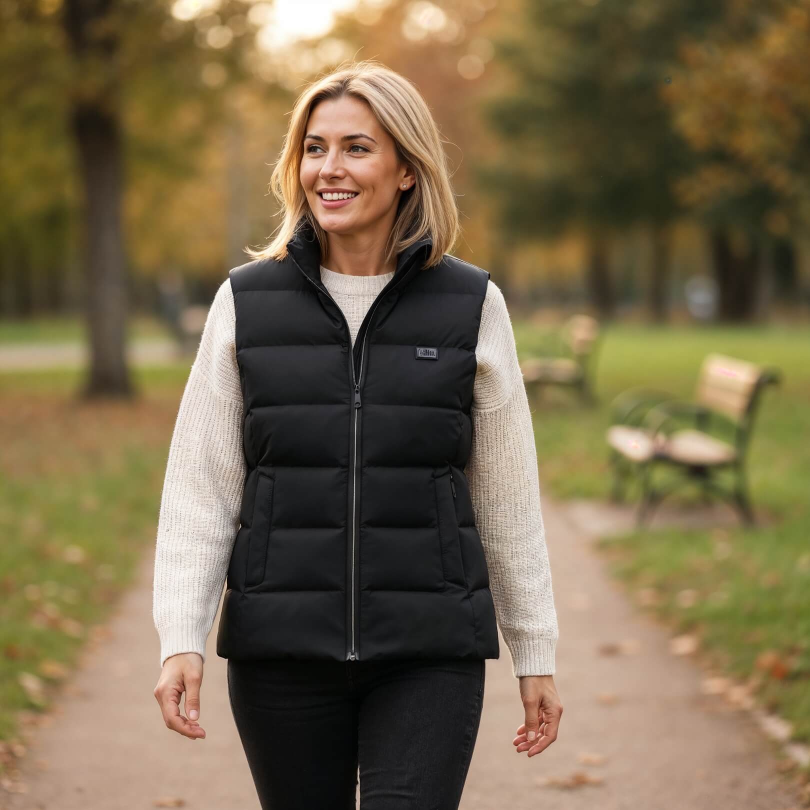 Women’s Heated Gilet – Electric Warm Body Warmer Vest for Outdoor Winter Use