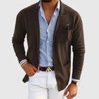 Men's Slim Fit Casual Long-Sleeve Knit Blazer