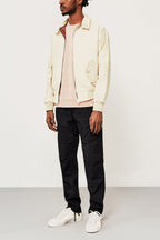 Men's Lightweight Harrington Jacket with Zip Closure