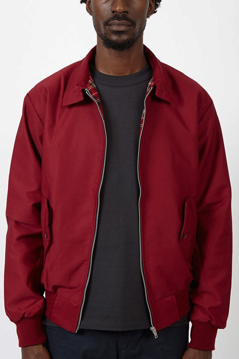 Men's Lightweight Harrington Jacket with Zip Closure