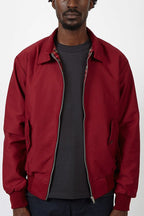 Men's Lightweight Harrington Jacket with Zip Closure