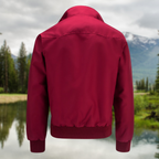 Men's Lightweight Harrington Jacket with Zip Closure