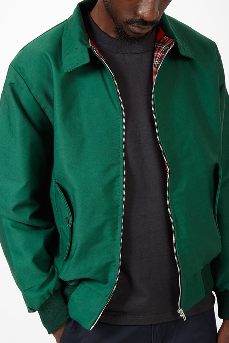 Men's Lightweight Harrington Jacket with Zip Closure