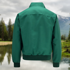 Men's Lightweight Harrington Jacket with Zip Closure