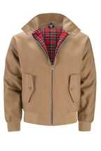 Men's Lightweight Harrington Jacket with Zip Closure