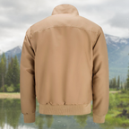 Men's Lightweight Harrington Jacket with Zip Closure