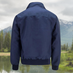 Men's Lightweight Harrington Jacket with Zip Closure