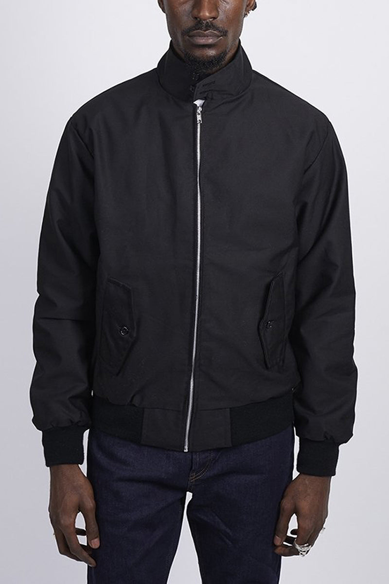 Men's Lightweight Harrington Jacket with Zip Closure