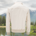 Men's Lightweight Harrington Jacket with Zip Closure