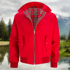 Men's Lightweight Harrington Jacket with Zip Closure