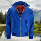 Men's Lightweight Harrington Jacket with Zip Closure