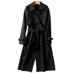 Elegent Long Trench Coat with Belt for Women