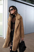 Women’s Long Teddy Coat – Trendy Warm Outerwear for Casual Wear