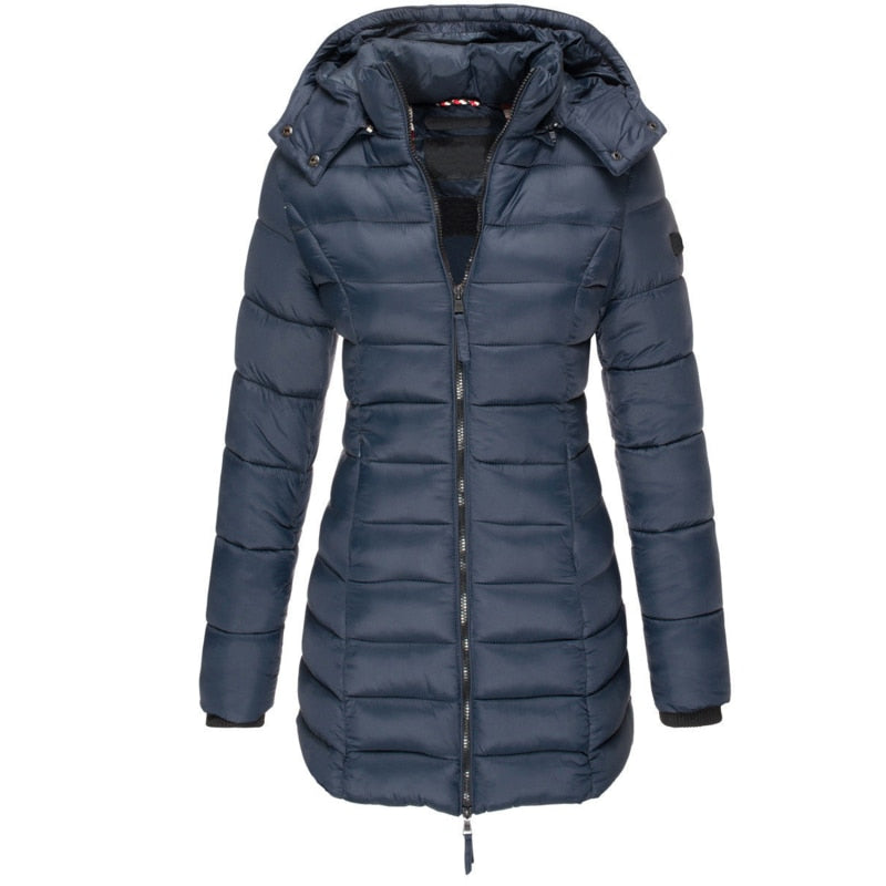 Women's Hooded Down Jacket with Insulated Filling